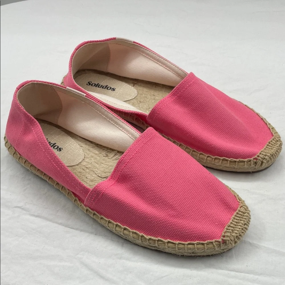 NEW! Soludos The Original Dali Espadrilles In Bubblegum Pink Canvas. 7-7.5